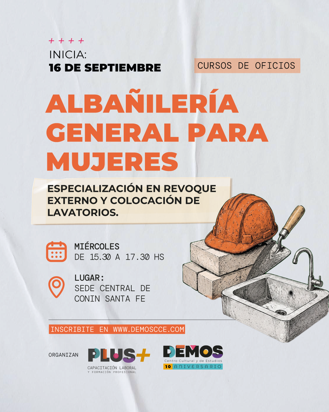 Cursos de Oficios: Albañilería General para Mujeres